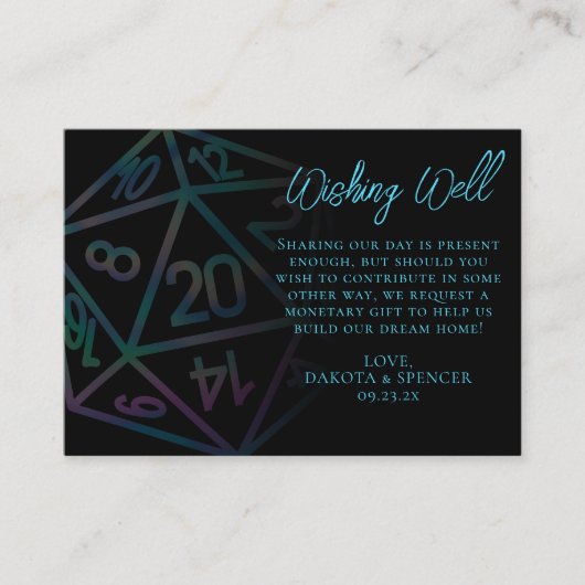 RPG Dice | Holo Tabletop Roleplayer will gut Begleitkarte (Vorderseite)