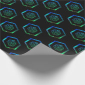 RPG Dice | Iridescent Retro Tabletop Player Geschenkpapier (Ecke)