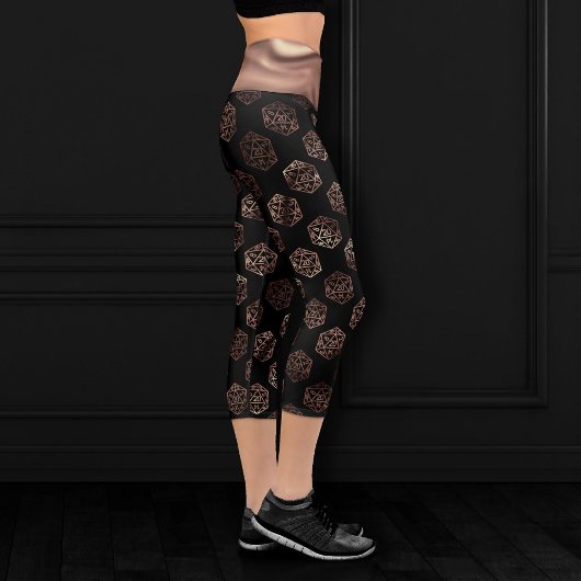 RPG Dice | Kupfer Fantasy Retro Tabletop PnP Gamer Capri Leggings