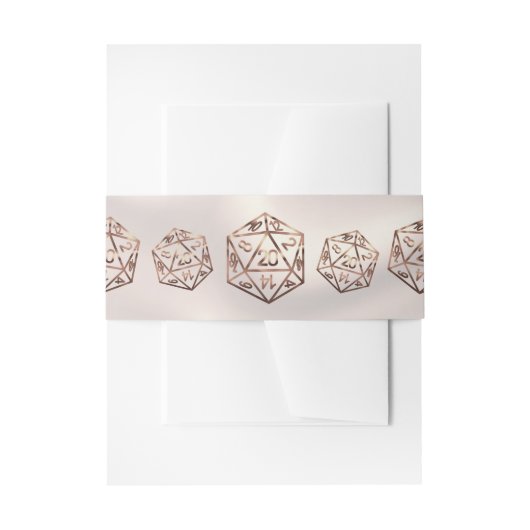 RPG Dice | Kupfer Fantasy Retro Tabletop PnP Gamer Einladungsbanderole (Vorderseite Beispiel)