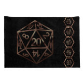 RPG Dice | Kupfer Fantasy Retro Tabletop PnP Gamer Kissenbezug (Rückseite-Rechts)