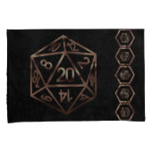 RPG Dice | Kupfer Fantasy Retro Tabletop PnP Gamer Kissenbezug (Vorderseite-Rechts)