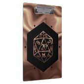 RPG Dice | Kupfer Fantasy Retro Tabletop PnP Gamer Klemmbrett (Rechts)