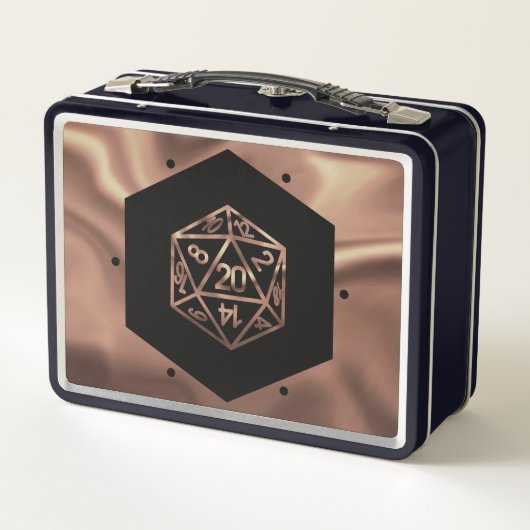 RPG Dice | Kupfer Fantasy Retro Tabletop PnP Gamer Metall Brotdose (Rückseite)