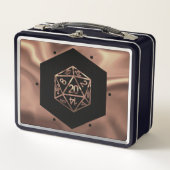 RPG Dice | Kupfer Fantasy Retro Tabletop PnP Gamer Metall Brotdose (Vorderseite)