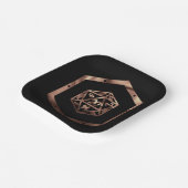 RPG Dice | Kupfer Fantasy Retro Tabletop PnP Gamer Pappteller (Gewinkelt)