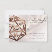 RPG Dice | Kupfer Fantasy Retro Tabletop PnP Gamer RSVP Karte (Vorderseite)
