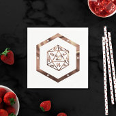 RPG Dice | Kupfer Fantasy Retro Tabletop PnP Gamer Serviette