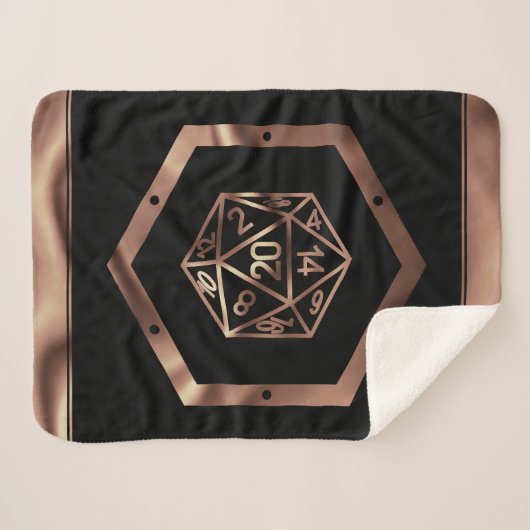 RPG Dice | Kupfer Fantasy Retro Tabletop PnP Gamer Sherpadecke (Vorderseite (Horizontal))