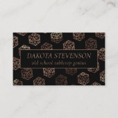 RPG Dice | Kupfer Fantasy Tabletop Gamer Branding Visitenkarte (Vorderseite)