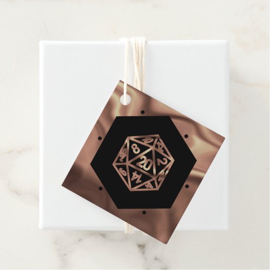RPG Dice | Kupfer Fantasy Tabletop Gamer Custom Geschenkanhänger (Beispiel)