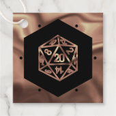 RPG Dice | Kupfer Fantasy Tabletop Gamer Custom Geschenkanhänger (Vorderseite)
