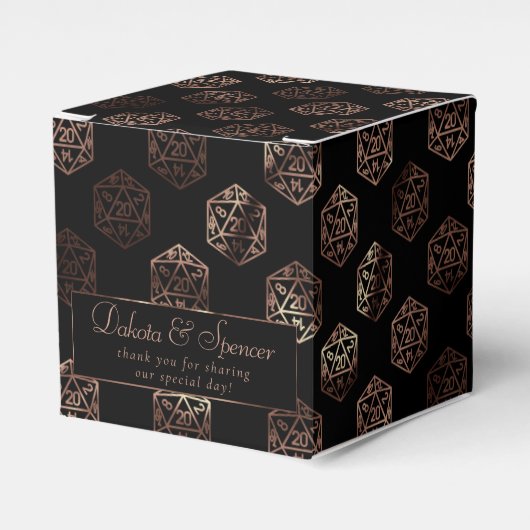 RPG Dice | Kupfer Fantasy Tabletop Gamer Custom Geschenkschachtel (Vorderseite)