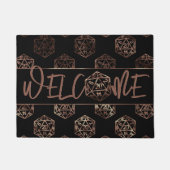 RPG Dice | Kupfer Fantasy Tabletop Gamer Willkomme Fußmatte (Vorderseite)