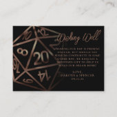 RPG Dice | Kupfer Fantasy Tabletop Gamer Wishlist Begleitkarte (Vorderseite)