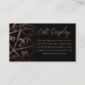 RPG Dice | Kupfer Fantasy Tabletop Geschenk auf Di Begleitkarte (Vorderseite)