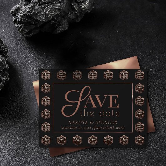 RPG Dice | Kupfer Fantasy Tabletop PnP Roleplayer Save The Date