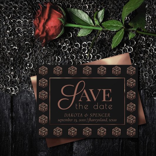 RPG Dice | Kupfer Fantasy Tabletop PnP Roleplayer Save The Date