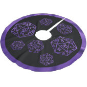 RPG Dice | Lila Fantasy PnP Tabletop Role Player Polyester Weihnachtsbaumdecke (Schrägansicht)