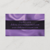 RPG Dice | Lila Fantasy Tabletop Gamer Branding Visitenkarte (Rückseite)