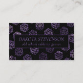 RPG Dice | Lila Fantasy Tabletop Gamer Branding Visitenkarte (Vorderseite)