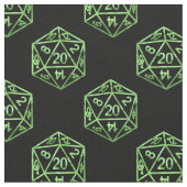 RPG Dice | Lime Green Retro Tabletop Roleplayer Stoff (Nahaufnahme)