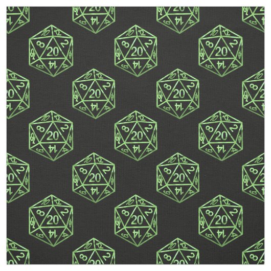 RPG Dice | Lime Green Retro Tabletop Roleplayer Stoff (Muster)