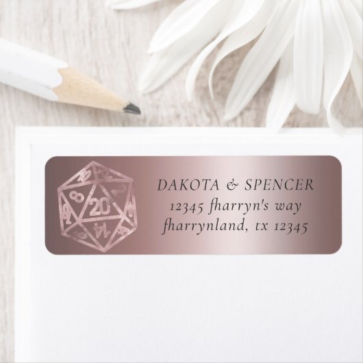 RPG Dice | Mauve Luxury Sheen Gamer-Adresse (Insitu)