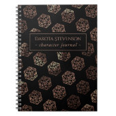 RPG Dice | Mocha Rose Gold Tabletop PnP Notizblock (Vorderseite)