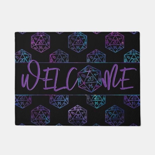 RPG Dice | Nebel Tabletop PnP Role Player Willkomm Fußmatte (Vorderseite)