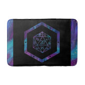 RPG Dice | Nebula Fantasy Retro Tabletop PnP Gamer Badematte (Vorderseite)