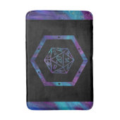 RPG Dice | Nebula Fantasy Retro Tabletop PnP Gamer Badematte (Vorderseite Vertikal)