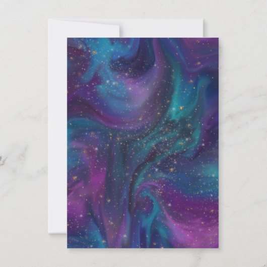 RPG Dice | Nebula Fantasy Retro Tabletop PnP Gamer Einladung (Rückseite)