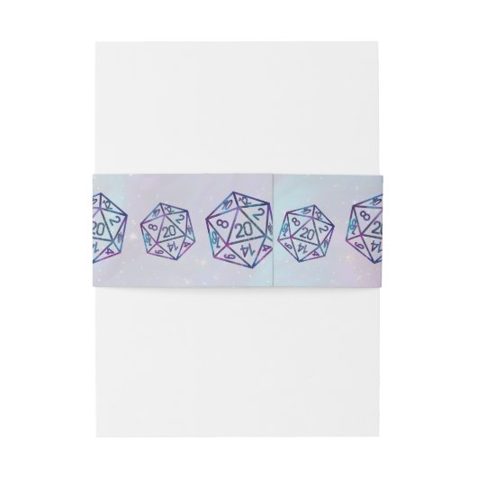 RPG Dice | Nebula Fantasy Retro Tabletop PnP Gamer Einladungsbanderole (Rückseitenbeispiel)
