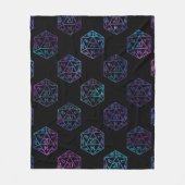 RPG Dice | Nebula Fantasy Retro Tabletop PnP Gamer Fleecedecke (Vorderseite)