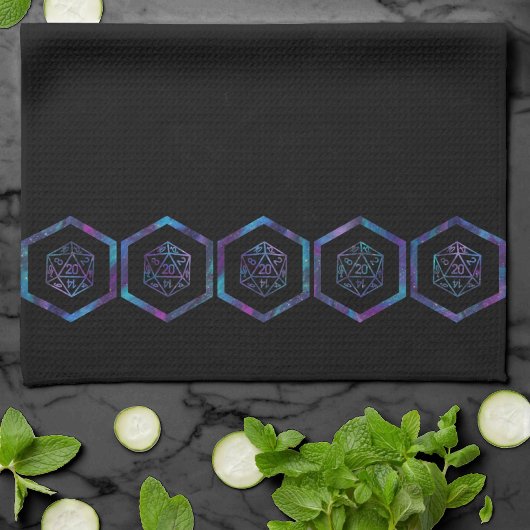 RPG Dice | Nebula Fantasy Retro Tabletop PnP Gamer Geschirrtuch