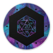 RPG Dice | Nebula Fantasy Retro Tabletop PnP Gamer Keramikknauf (Vorderseite)