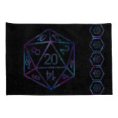 RPG Dice | Nebula Fantasy Retro Tabletop PnP Gamer Kissenbezug (Rückseite-Rechts)