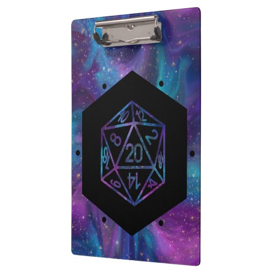 RPG Dice | Nebula Fantasy Retro Tabletop PnP Gamer Klemmbrett (Links)