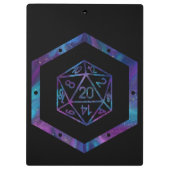 RPG Dice | Nebula Fantasy Retro Tabletop PnP Gamer Klemmbrett (Rückseite)