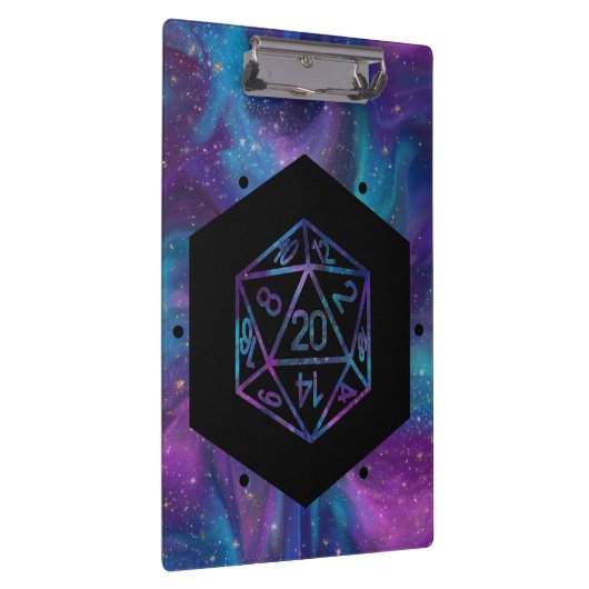 RPG Dice | Nebula Fantasy Retro Tabletop PnP Gamer Klemmbrett (Rechts)