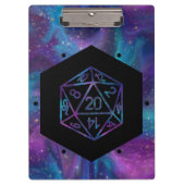 RPG Dice | Nebula Fantasy Retro Tabletop PnP Gamer Klemmbrett (Vorderseite)
