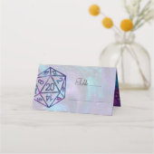 RPG Dice | Nebula Fantasy Retro Tabletop PnP Gamer Platzkarte (Vorderseite)