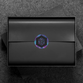 RPG Dice | Nebula Fantasy Retro Tabletop PnP Gamer Runder Aufkleber