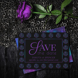 RPG Dice   Nebula Fantasy Retro Tabletop PnP Gamer Save The Date