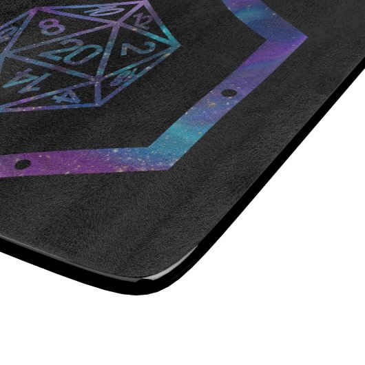 RPG Dice | Nebula Fantasy Retro Tabletop PnP Gamer Schneidebrett (Ecke)