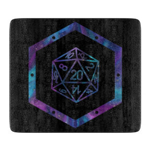 RPG Dice   Nebula Fantasy Retro Tabletop PnP Gamer Schneidebrett