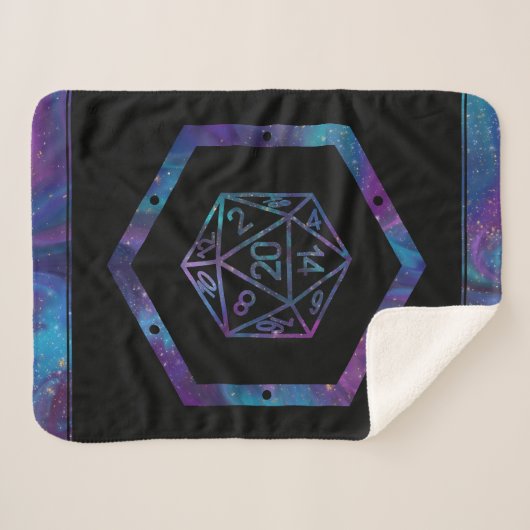 RPG Dice | Nebula Fantasy Retro Tabletop PnP Gamer Sherpadecke (Vorderseite (Horizontal))