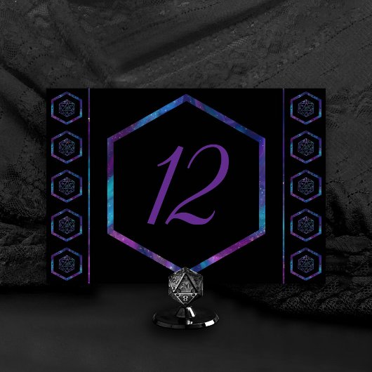 RPG Dice | Nebula Fantasy Retro Tabletop PnP Gamer Tischnummer