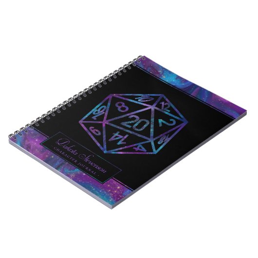 RPG Dice | Nebula Fantasy Tabletop Gamer-Charakter Notizblock (Linke Seite)